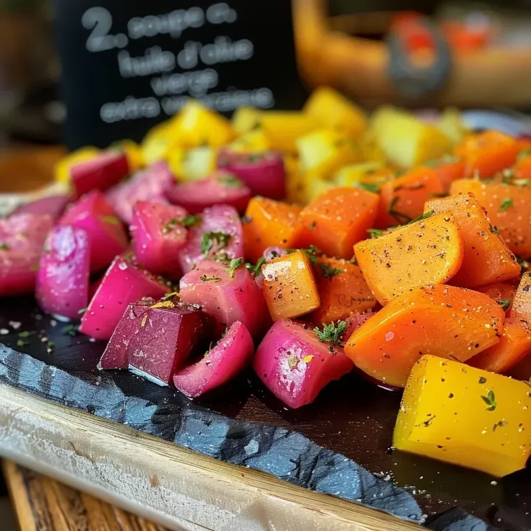 Betteraves rôties à l’Air Fryer : le délice croustillant en un clin d’œil Juicy roasted beets in a close-up side view, showcasing vibrant colors.