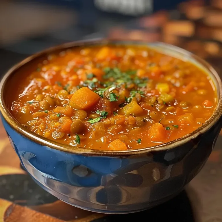 Close-up side view of a vibrant lentil bowl showcasing lentils, vegetables, and garnishes.