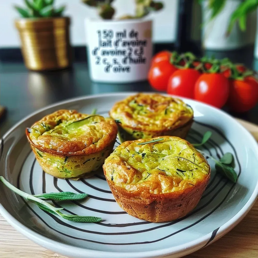 Side shot of freshly baked savory muffins featuring a mix of colorful vegetables and cheese.