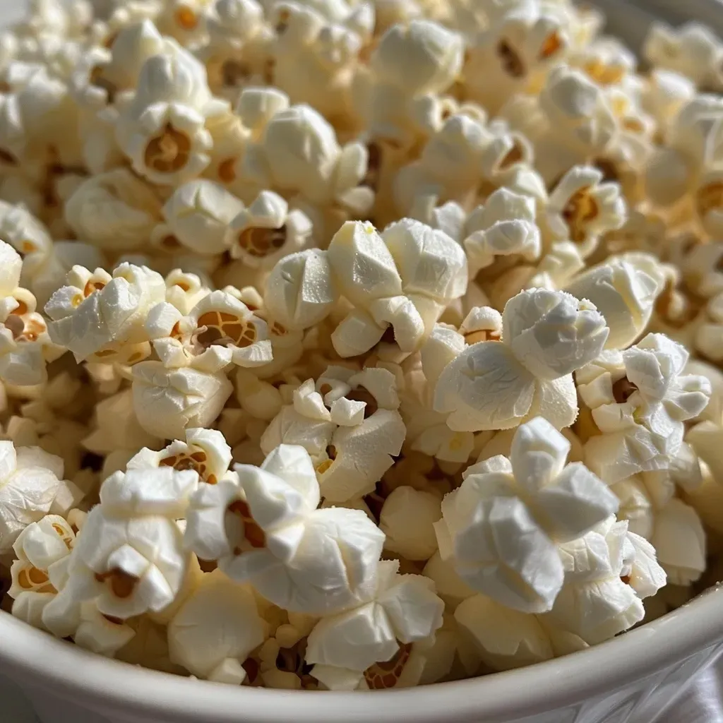 Juicy, delicious homemade popcorn displayed artistically.