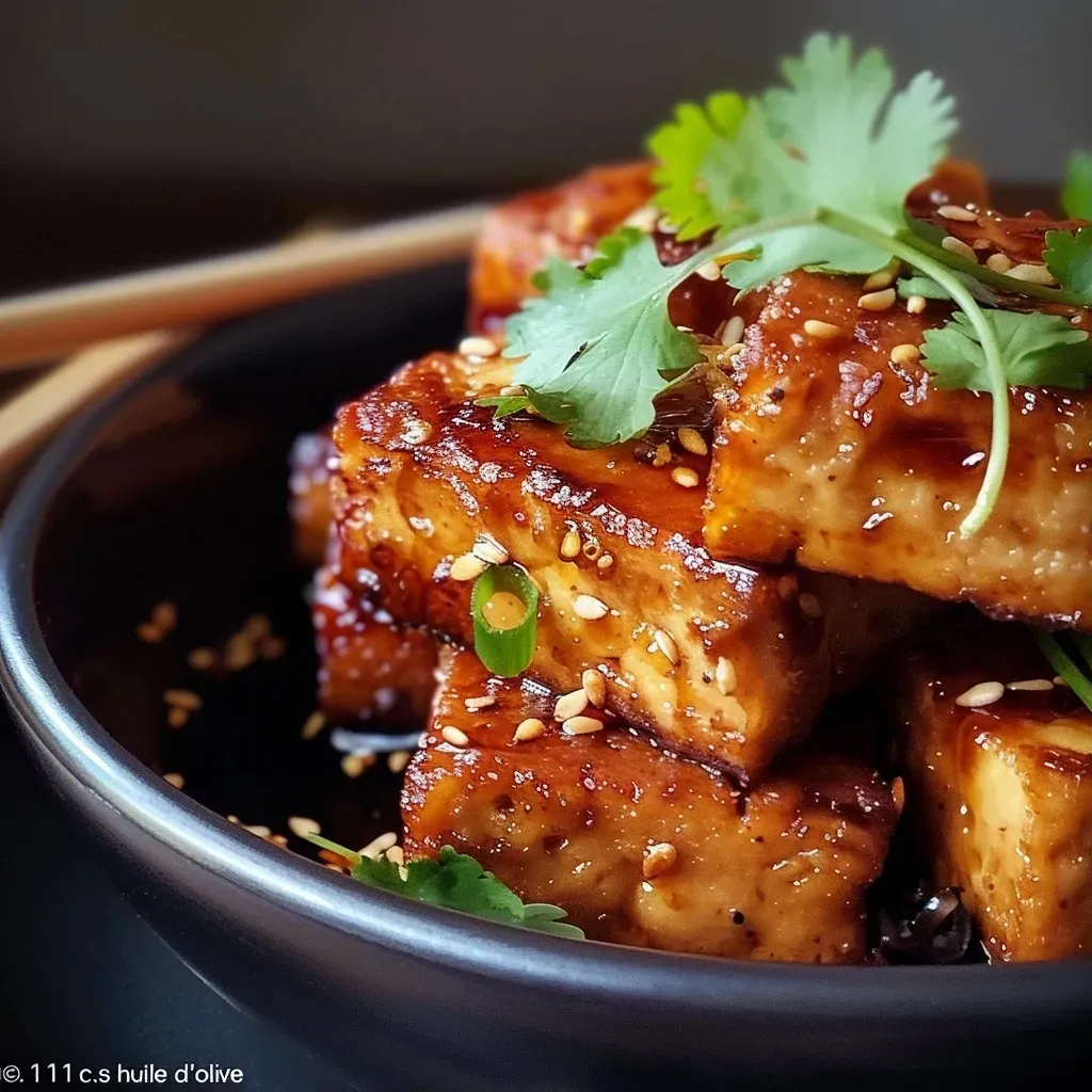Close-up of roulés with cucumber and tofu, garnished with fresh coriander.