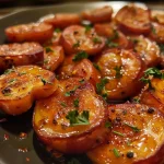 Close-up view of sliced chorizo, dried apricots, and Comté cheese on a wooden board.