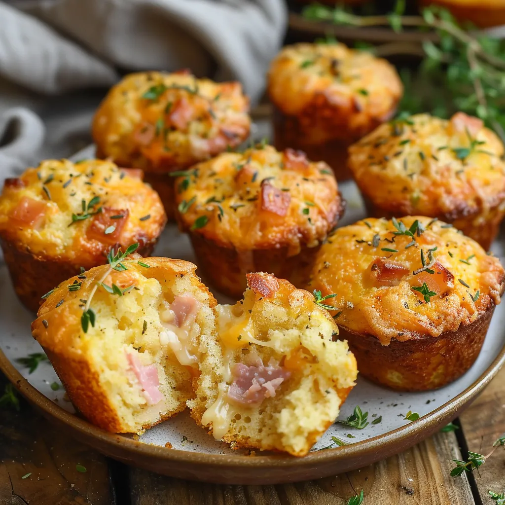 Close-up of savory muffins baked in an air fryer, showcasing a golden-brown exterior.